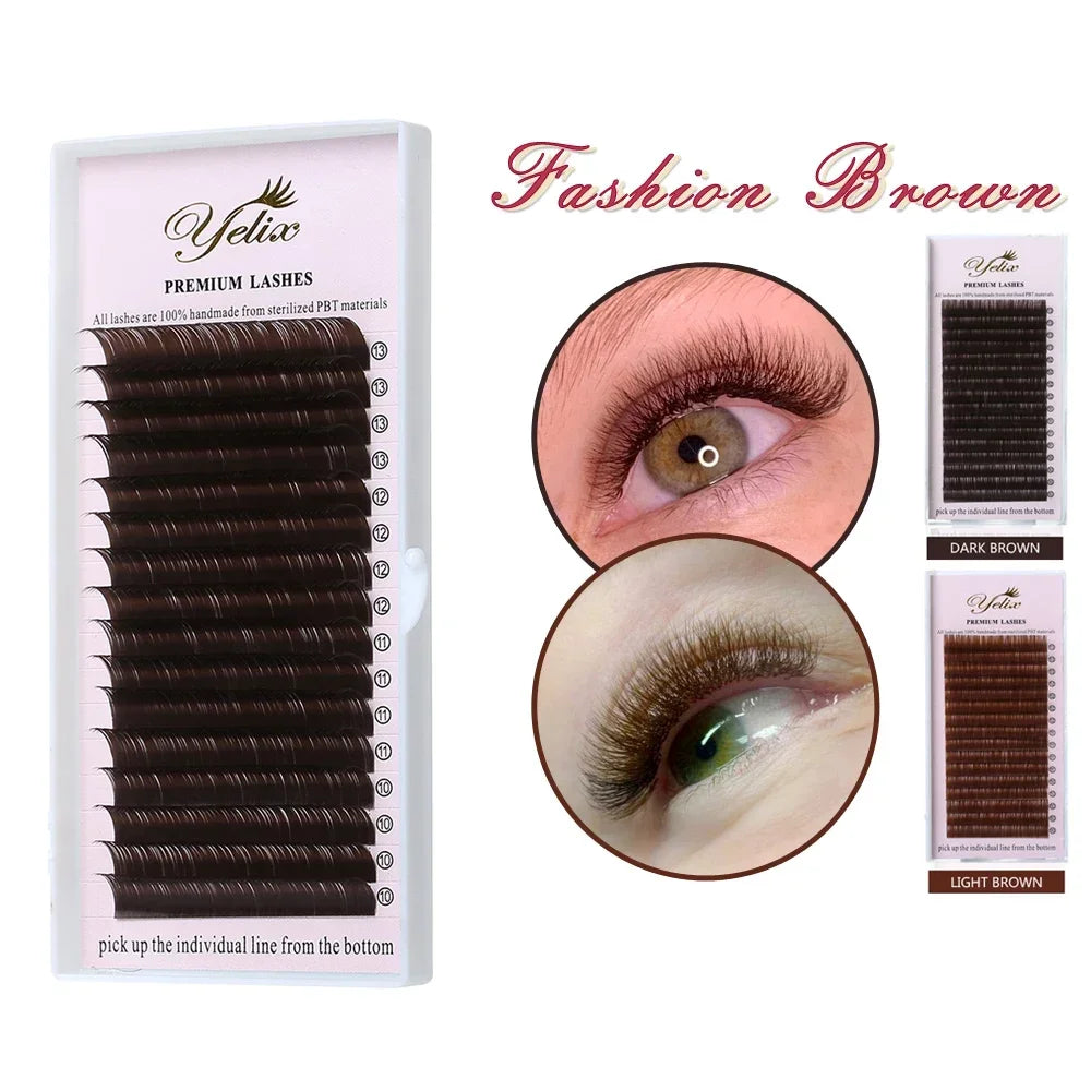 Dark Brown Soft High Quality Individual Mink Eyelashes