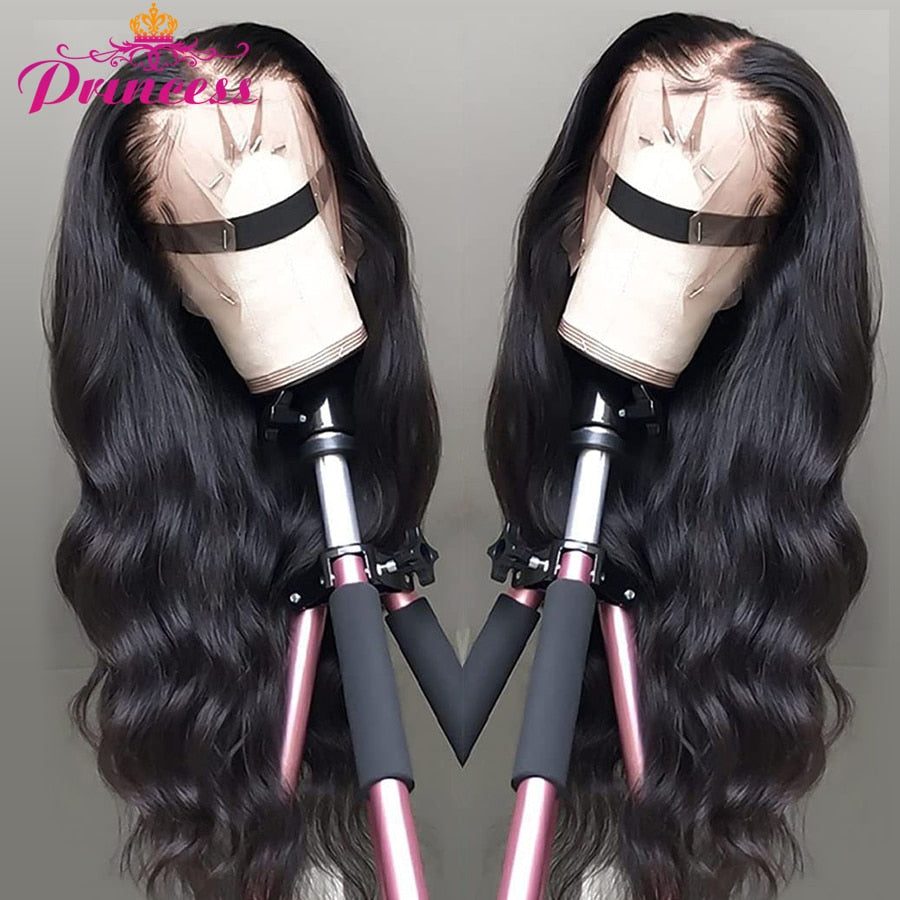 Brazilian Body Wave HD Transparent Lace Front Human Hair Wig With Baby Hair