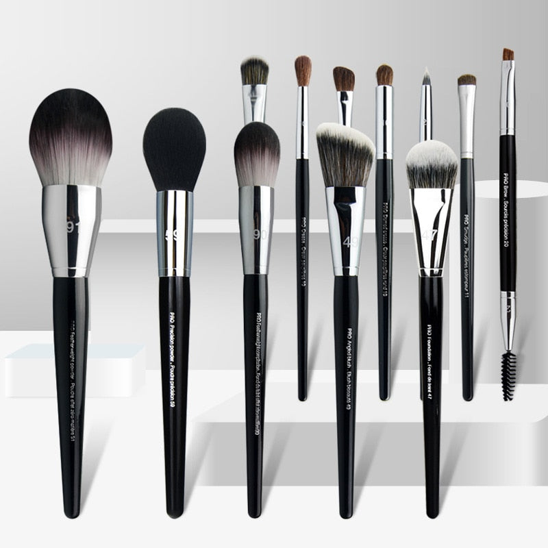 Makeup Powder Foundation Blush Contour Bronzer Eyeshadow Crease Smoky Liner Eyelash Smudge Brush Profession Makeup Tools
