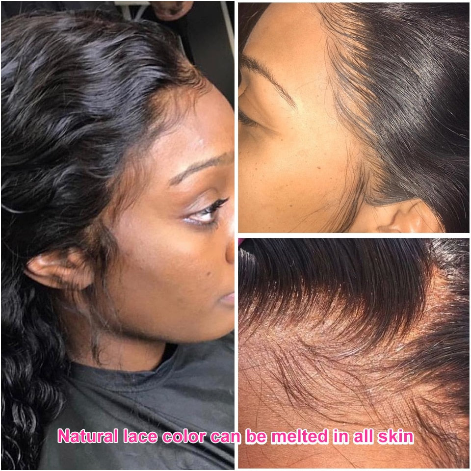 Brazilian Pre Plucked Wet And Wavy Lace Frontal Human Hair Wigs