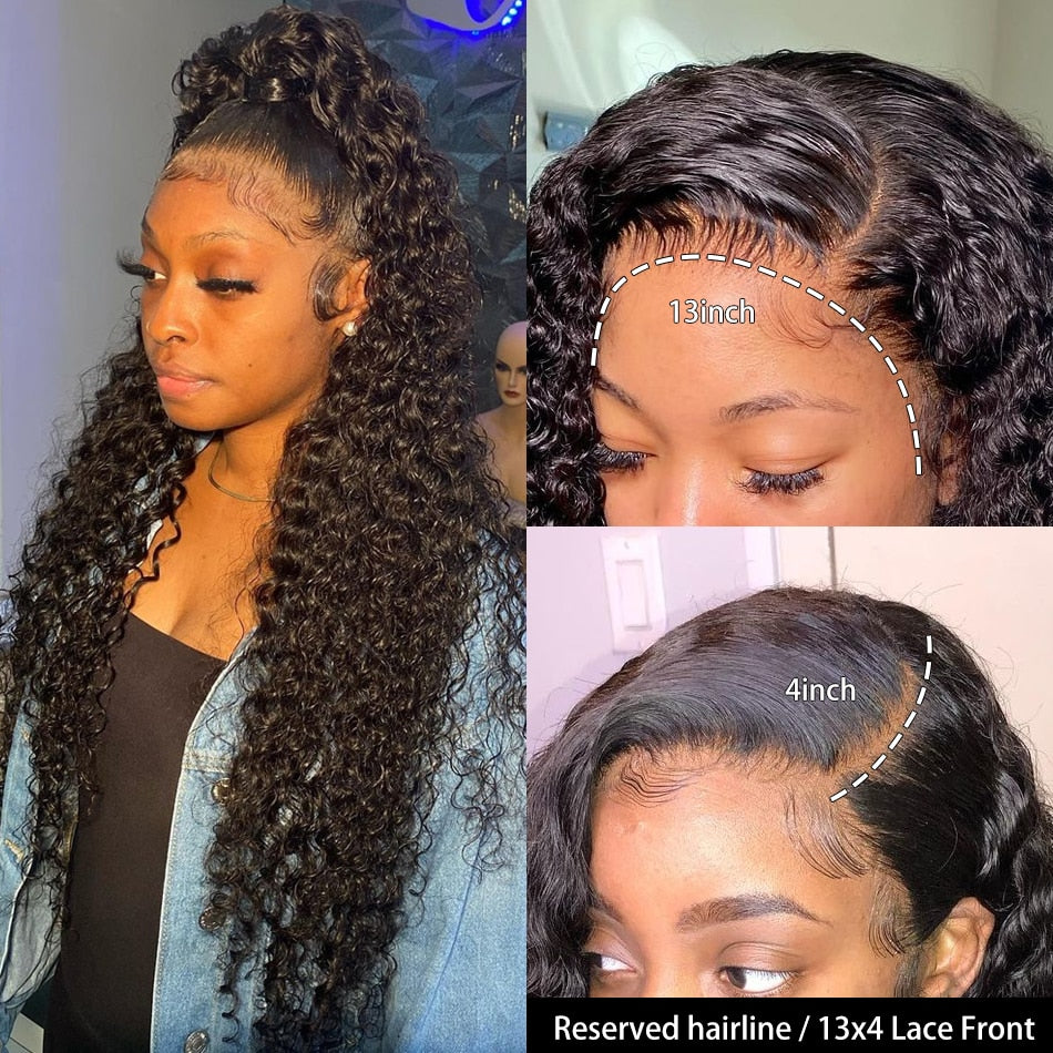 Loose Deep Water Wave Full Lace Front Wig