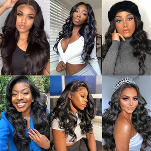 Malaysian Body Wave 100% Human Hair Lace Frontal Closure With Bundles