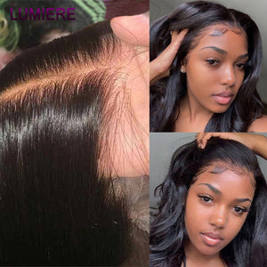 Malaysian Body Wave 100% Human Hair Lace Frontal Closure With Bundles