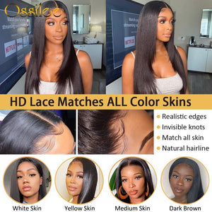 Straight Brazilian Lace Front Human Hair Wigs
