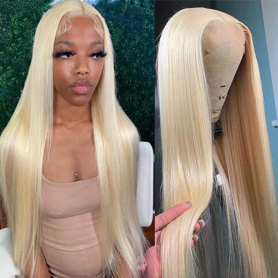 Blonde Pre plucked Straight Lace Frontal Wig