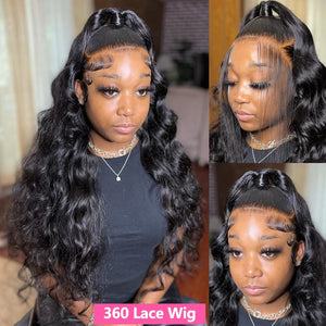 HD Transparent Body Wave  Pre Plucked 360 Lace Front Wig
