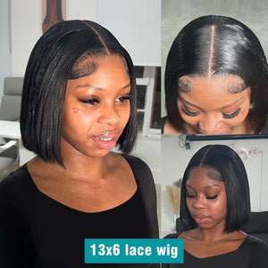 Brazilian Pre Plucked Straight Human Hair Lace Front  Closure With Baby Hair