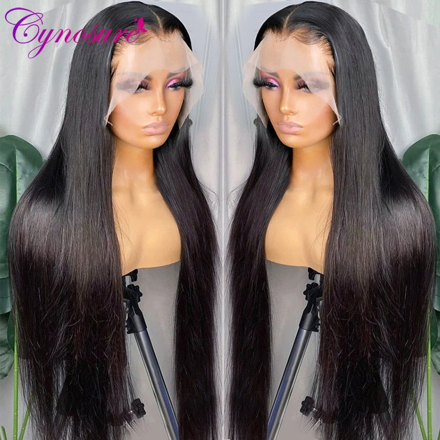 Brazilian HD Transparent Pre Plucked Lace Front Wigs