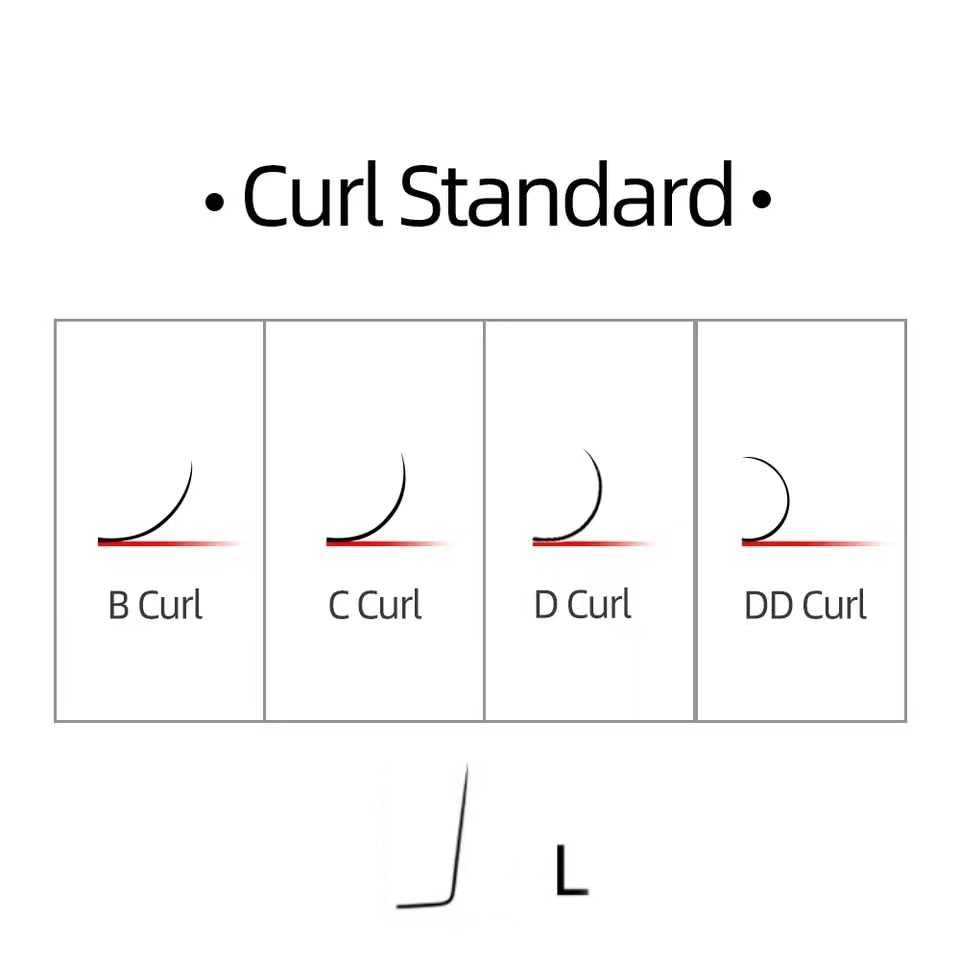 Volume Eyelash Extensions D/L Curl YY Wire