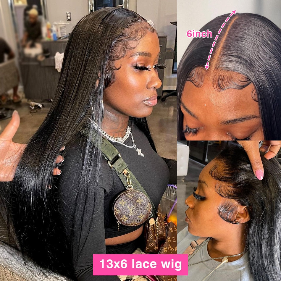 360 Full HD Pre Plucked Lace Frontal Straight Wig With Baby Hair