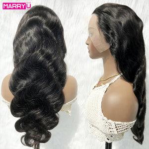 Brazilian HD Transparent Body Wave Human Hair Full Lace Front Wig