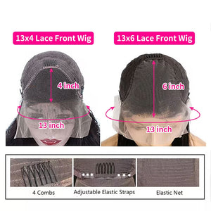 Peruvian Straight Transparent HD Lace Front Human Hair Wigs