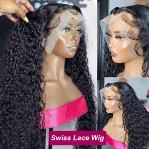 Brazilian Water Deep Wave HD Lace Front Wigs With Closure