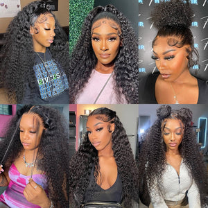 Pre Plucked Water Wave Lace Front Wigs With Baby Hair