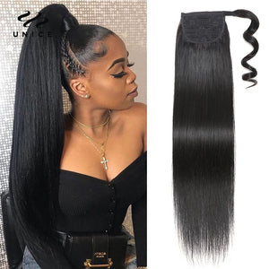 Body/Straight/Water Wave Clip in Ponytail Human Hair Extension
