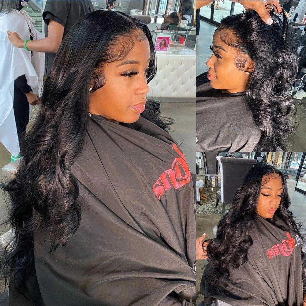 HD Transparent Body Wave Glueless Lace Frontal Wig