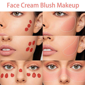 Waterproof Face Liquid Blush Eyeshadow Makeup With Cushion Applicator