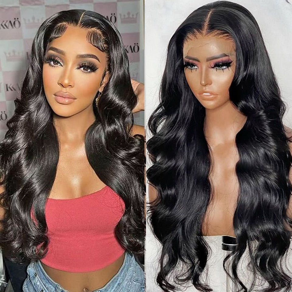 Human Hair Glueless Body Wave Lace Front Wigs