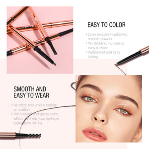 O.TWO.O Ultra Fine Triangle Eyebrow Pencil Precise Brow Definer Long Lasting Waterproof Blonde Brown Eye Brow Makeup 6 Colors