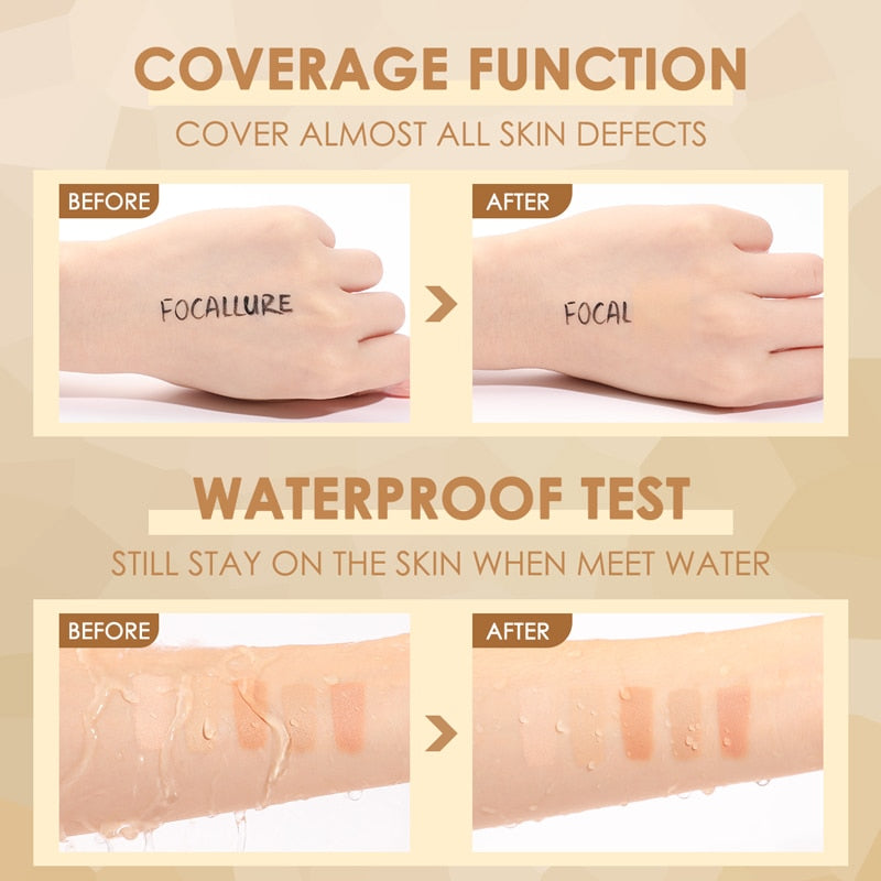 5 In 1 Multi Uses Waterproof High Coverage Lightweight Concealer Palette Foundation Cream