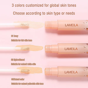 LAMEILA Eyes Face Concealer Liquid Cover Dark Circles Acne Natural Make up Effect Anti cernes Base Foundation Cream Cosmetics