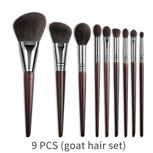 Natural Goat Hair Makeup Brushes Set