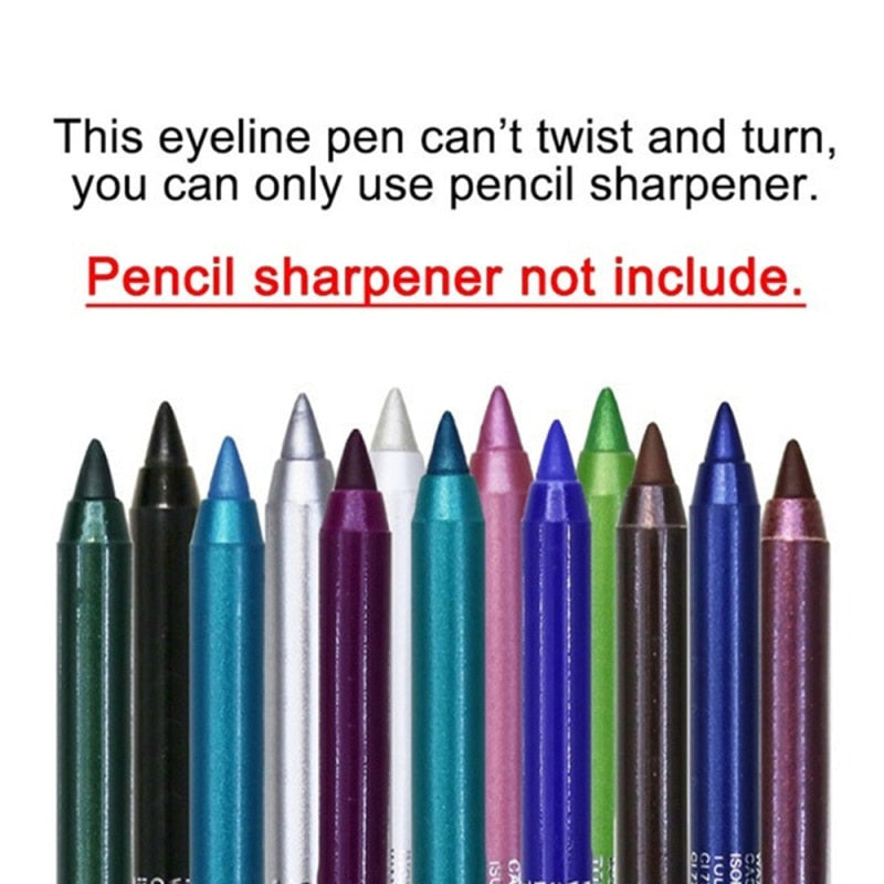 14 Colors Waterproof Long Lasting Eyeliner Pencil