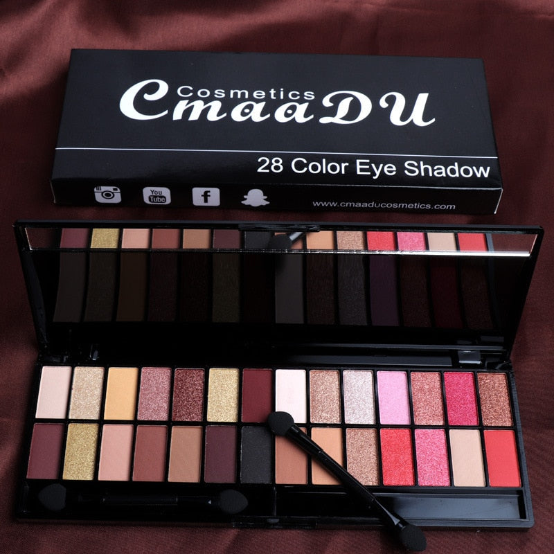 28 Colors Waterproof Nude Eye Shadow Make Up Palette