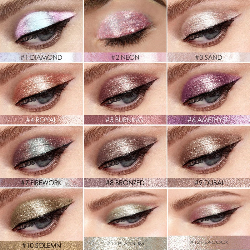 14 Color Liquid Diamond Shiny Eyeshadow