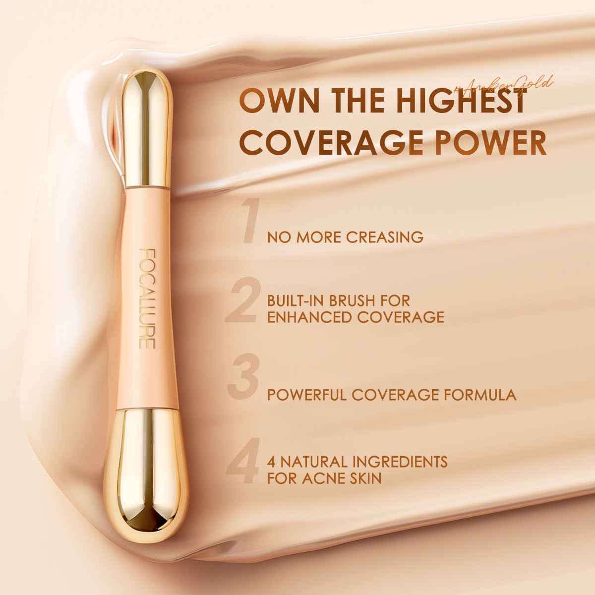 Long Lasting Matte Flawless Liquid Concealer Foundation Cream