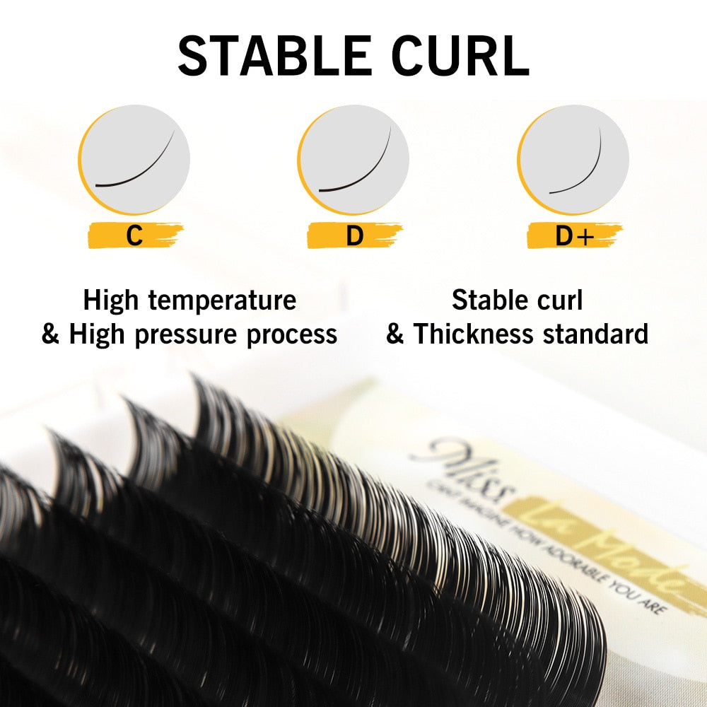 Super Soft  Professional Individuals Curl Mink Eyelashes extension