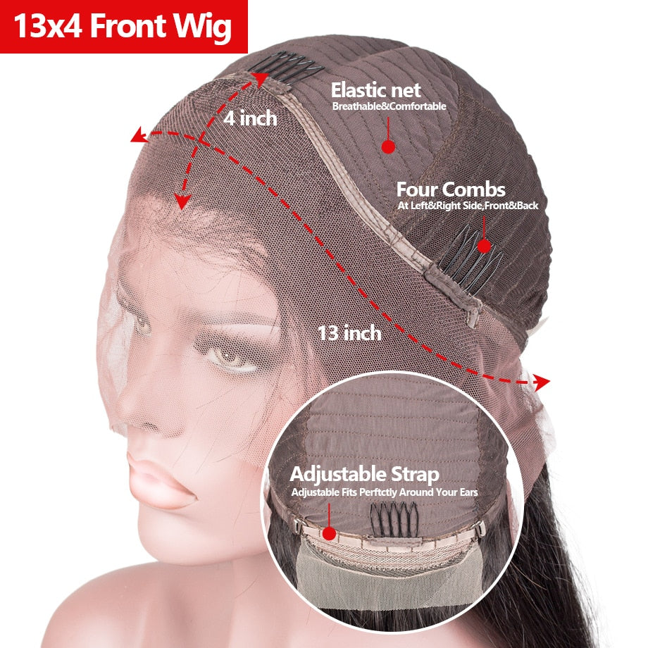 HD Transparent Loose Deep Wave Curly Human Hair Wig