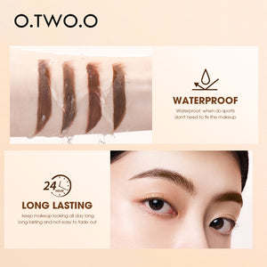 O.TWO.O Eyebrow Pomade Brow Mascara Natural Waterproof Long Lasting Creamy Texture 4 Colors Tinted Sculpted Brow Gel with Brush