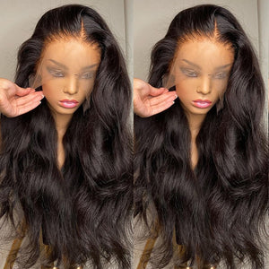 Brazilian Remy HD Transparent Body Wave Lace Front Human Hair Wigs