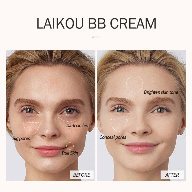3 Colors BB Cream Long Lasting Liquid Foundation Waterproof Cover Acne Spot Natural Face Base Makeup Matte Concealer Cosmetic