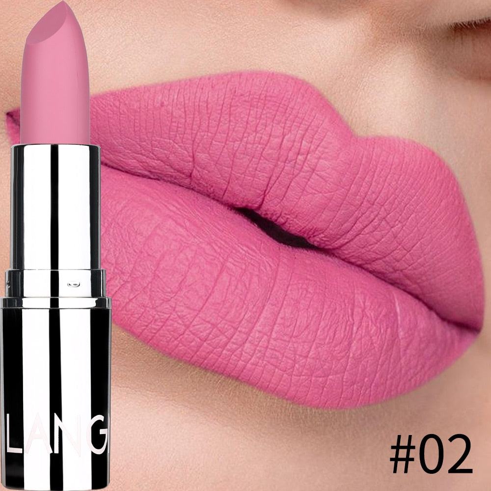 8 Colors Matte Bullet Lipstick Waterproof Long-Lasting Velvet Lipstick Easy To Wear Nude Nutritious Makeup