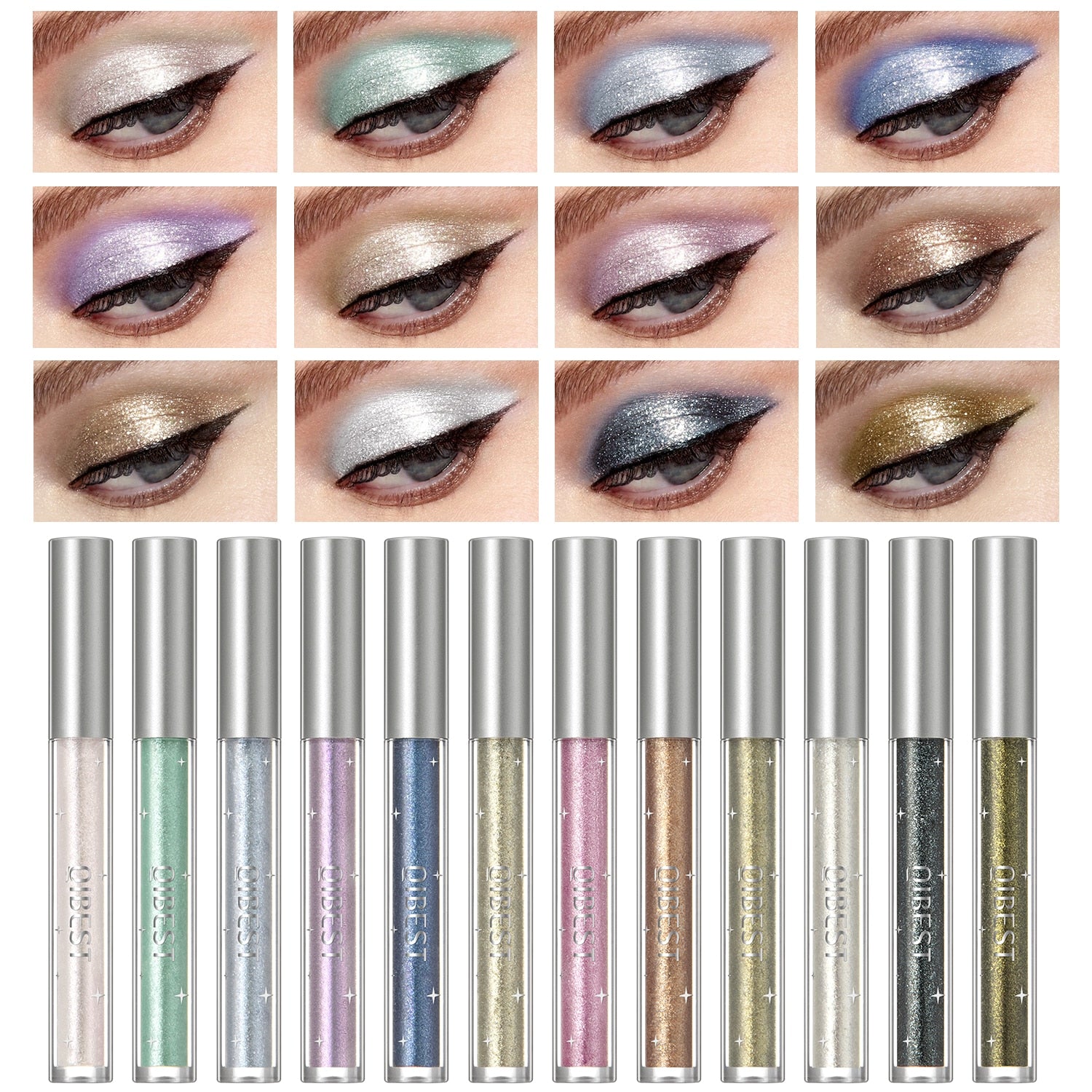 8 Colors Metallic Shiny Glitter Liquid EyeShadow