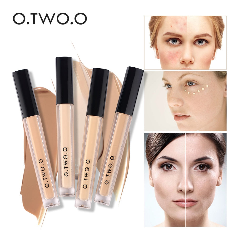O.TWO.O Makeup Concealer Liquid Convenient Full Coverage Eye Dark Circles Blemish 4 Colors New Dark Skin Face Contour Cosmetics