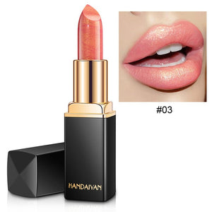 Lips Makeup Waterproof Long Lasting Pigment Nude Pink Mermaid Shimmer Glitter Lipstick Women Makeup Tools