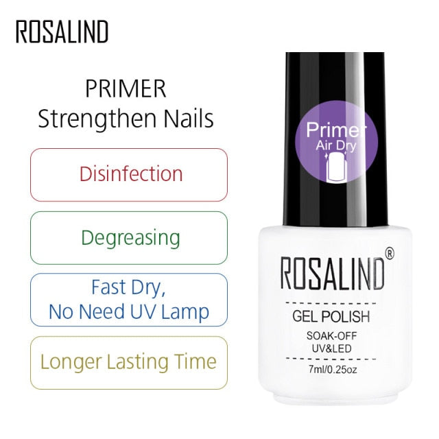 ROSALIND Crack Gel Nail Polish Extension Color Base of Nail Varnish Hybrid Manicure Set for UV Led Semi permanent Base Top Coat