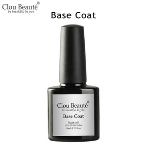 Clou Beaute 15ml Gel Nail Polish Glitter Nail Color Soak Off UV Gel Varnish Base Coat No Wipe Top Coat Gelpolish Sequins Gel