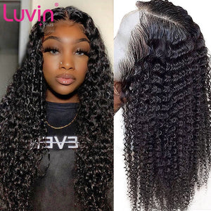 Deep Wave 150 Density Short and long Lace Front human hair Wigs Pre Plucked Brazilian Water Curly Hair Frontal Wigs