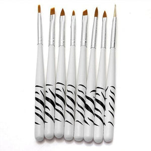 Nail Art Brush Set Manicure Tools Gradient Gel Nail Polish Builder Drawing Carving Ombre Brushes French Nail Design Painting Pen