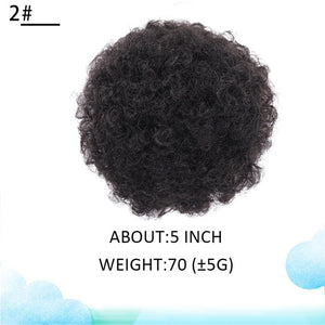 WEILAI Synthetic chignon Buns Boy Wig Hair Accessories Girl Balerina postiche cheveux Afro Puff Wigs for Black Women Ponytail