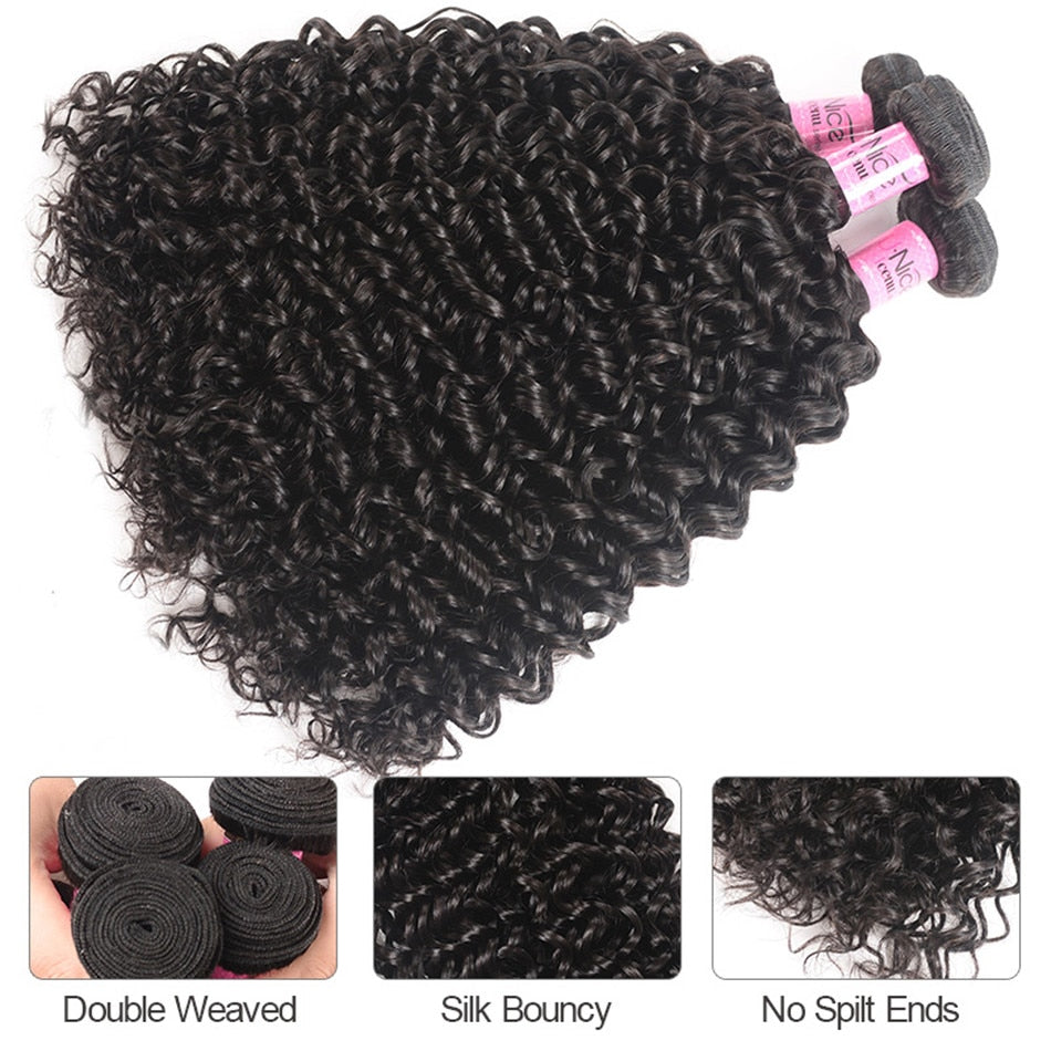 UNice Hair 100% Curly Weave Human Hair Remy Hair 8-26" Brazilian Hair Weave Bundles Natural Color 1 Piece Black Friday Sale