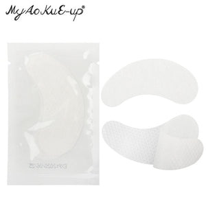 50pairs Hot Mix Colors Eyes Paper Patches Under Eye Pads Pearl Eye Tips Sticker Wraps Eyelash Extension Make Up Tool Left&Right
