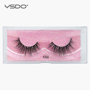 YSDO 1 pair 3D Mink Eyelashes Cruelty free Lashes Makeup Dramatic False Eye Lashes Fluffy Full Strip Thick Mink Lashes Faux Cils