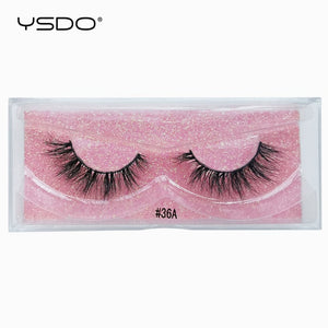 YSDO 1 pair 3D Mink Eyelashes Cruelty free Lashes Makeup Dramatic False Eye Lashes Fluffy Full Strip Thick Mink Lashes Faux Cils