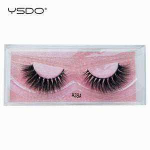 YSDO 1 pair 3D Mink Eyelashes Cruelty free Lashes Makeup Dramatic False Eye Lashes Fluffy Full Strip Thick Mink Lashes Faux Cils