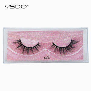 YSDO 1 pair 3D Mink Eyelashes Cruelty free Lashes Makeup Dramatic False Eye Lashes Fluffy Full Strip Thick Mink Lashes Faux Cils